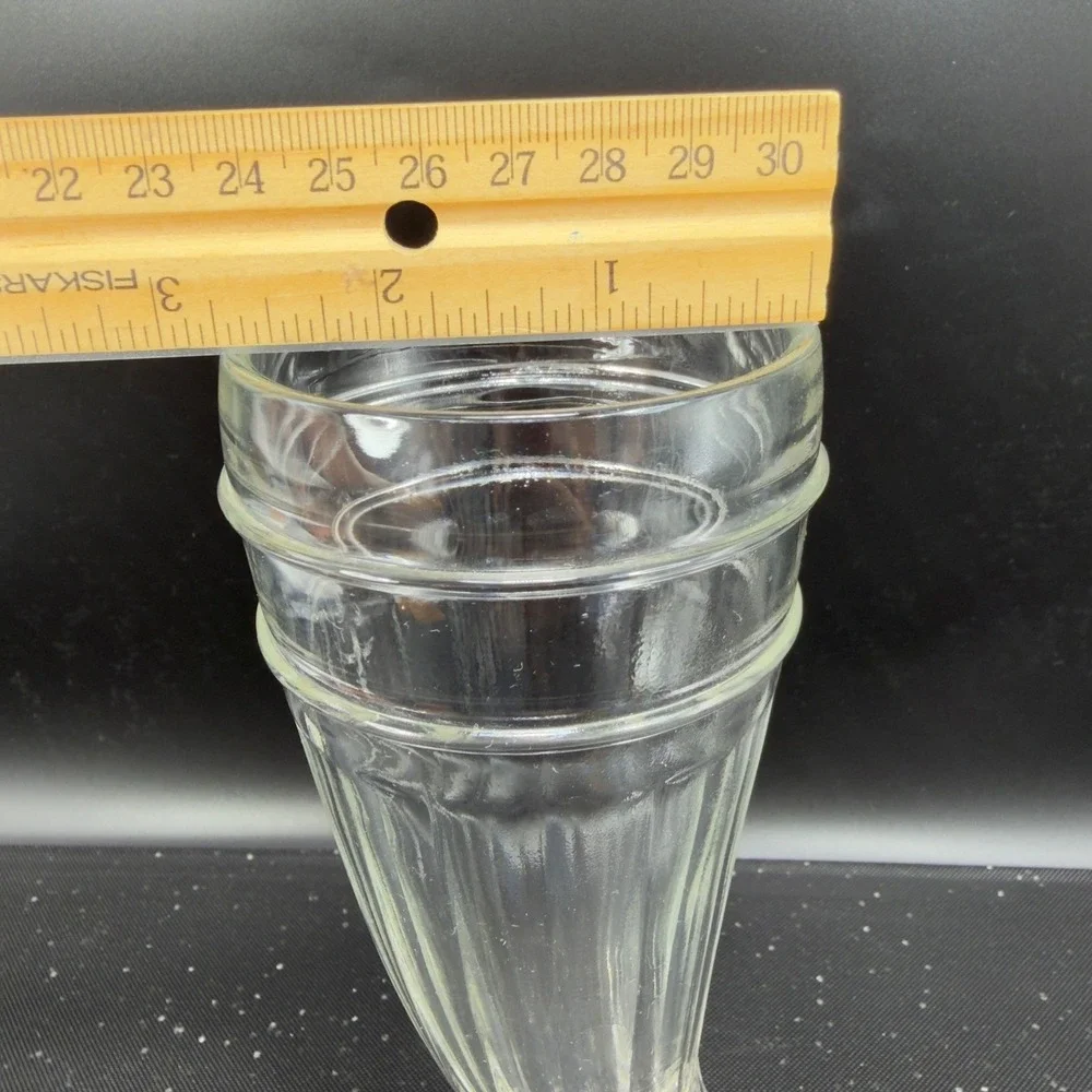Indiana Glass‎ Cornucopia Horn of Plenty Footed Barware Glasses Cups set 2 VTG